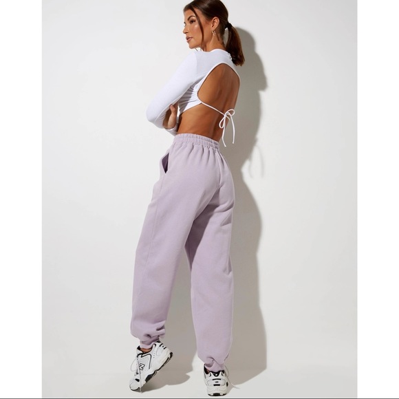 Motel Rocks Roider Jogger In Violet ANGEL Embro Size Medium - Picture 4 of 12